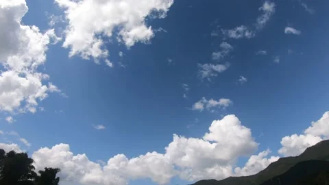 Time laps landscape, the movement of the clouds Stock Footage 142682674