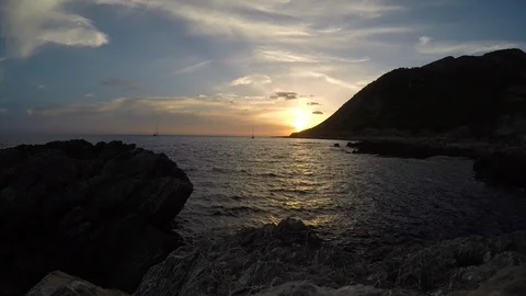 Time Laps Marettimo island sicily Stock Footage 112885834
