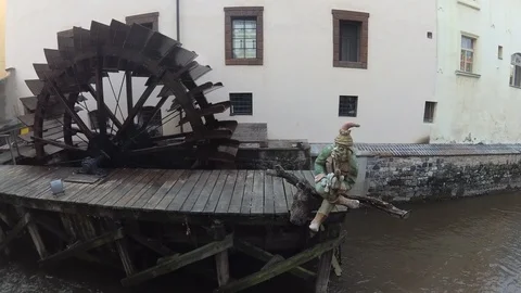 Time laps of a mill in Praga 2 Stock Footage 94676011
