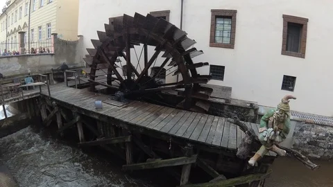 Time laps of a mill in Prague 4 Stock Footage 94680131
