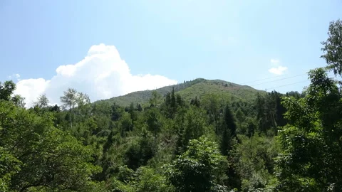 Time laps in the mountains with funicular Stock Footage 114311193