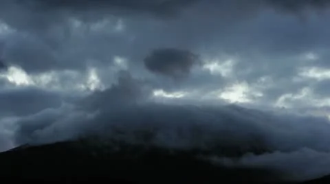 Time laps of moving clouds in mountains Stock Footage 11196777