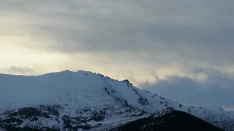 Time laps of moving clouds in mountains Stock Footage 11196846