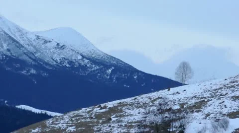 Time laps of moving clouds in mountains Stock Footage 11196954