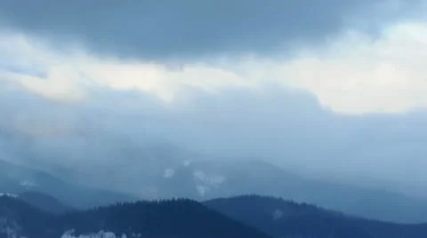 Time laps of moving clouds in mountains Stock Footage 11197210