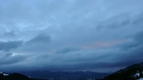 Time laps of moving clouds in mountains Stock Footage 11197494