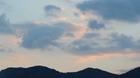 Time laps of moving clouds in mountains Stock Footage 11197750