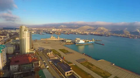 Time laps of Novorossyisk Stock Footage 98478289