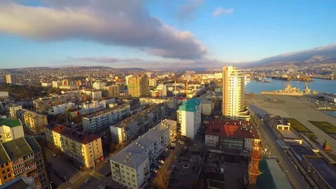 Time laps of Novorossyisk Stock Footage 98478290