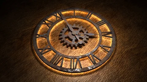 Time laps of an old watch. The hands of the clock spin quickly. Indicate the Video stock 119694193