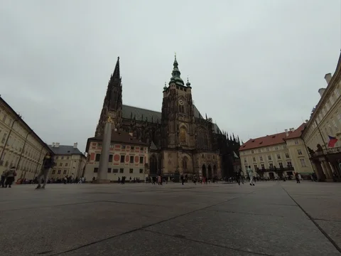Time laps of the Prague Cathedral Stock Footage 94663237
