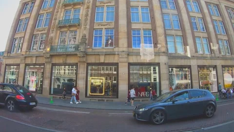 Time laps of public tram drive in Amsterdam, Netherlands Video stock 131952268