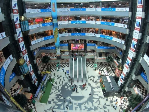 Time-laps of a shopping mall Stock Footage 117935932
