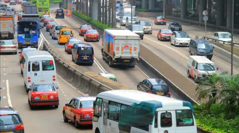 Time-laps shot of traffic jam Stock Footage 11426550