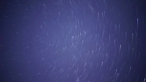Time laps star trail polar star, the starry sky revolves around the polar star Stock-Footage 138658680