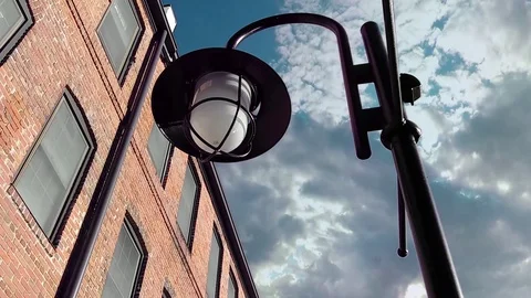 Time Laps of Street Light with Clouds in Background Video stock 114889565