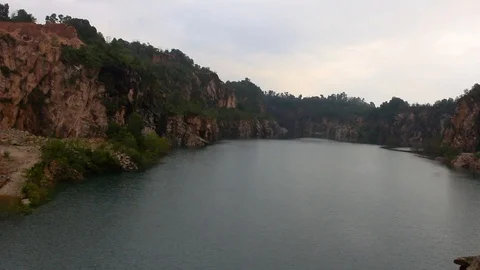 Time laps for sunset in the blue lake 2019 Johor Bahru, Malaysia. Stock Footage 104591963