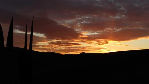 Time laps  Sunset, Clouds and blue sky, 4k Stock Footage 141079969