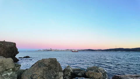 Time Laps Of Sunset In San Francisco. View On The City In Background. Vídeo Stock 345762991