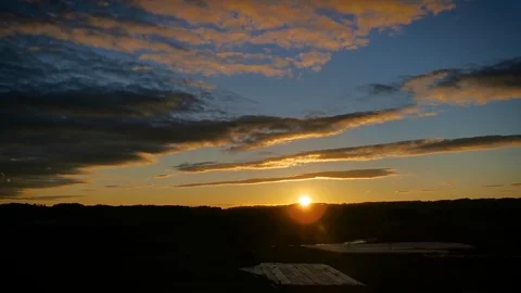 Time laps of sunset in switzerland Stock Footage 126156096