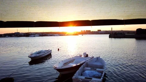 Time Laps. Top view. Beautiful seascape. Evening. Sunset. Vidéo 134046776