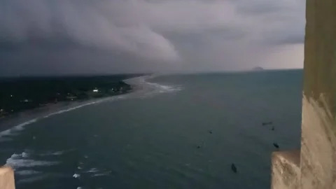 Time laps video of waves Stock Footage 138299075