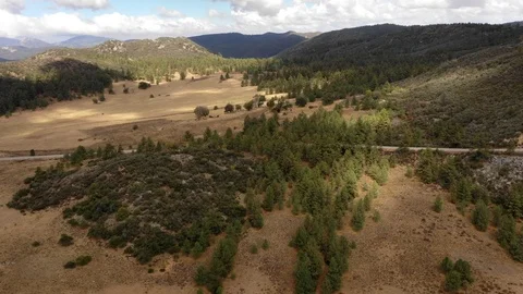 Time laps view from drone on road in mountain Video stock 96357362