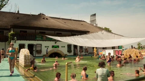 Time laps on the view of the pool Stock Footage 61776233