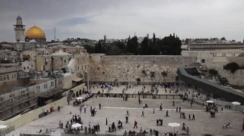 Time-laps of Wailing wall in Jerusalem Stock Footage 40786600