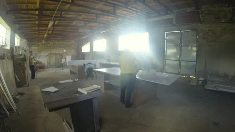 Time laps Workers process Video stock 81695320