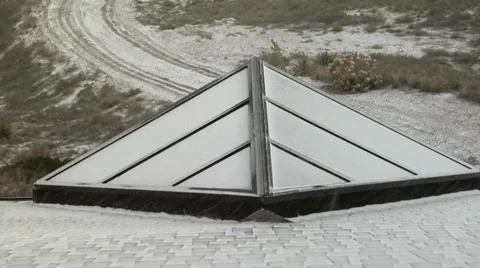 Time Lapse of a 2 Inch Snowfall Stock Footage 54727913