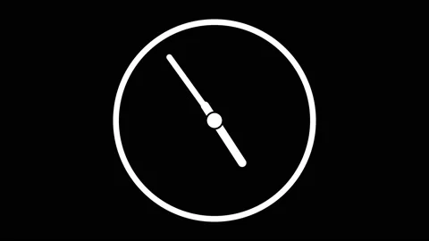 Time lapse 2d clock animated. first spinning clocks hand. Stock Footage 158867111