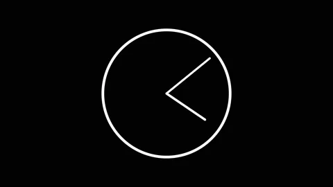 Time lapse 2d clock animated. first spinning clocks hand. Stock Footage 158869318