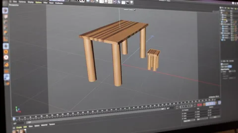 Time lapse: 3d designer works on a 3d model. Animated graphics rendering Stock Footage 135985067