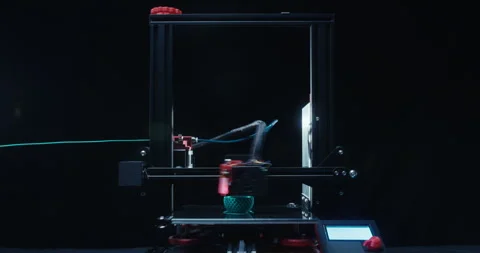 Time lapse of a 3D printer moving and printing an object Stock Footage 302029242