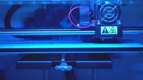 Time-lapse of 3D printer producing FPV drone prototype. Futuristic Stock Footage 152333502