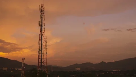 Time lapse of 4G 5G telecommunication base station Stock Footage 167999632