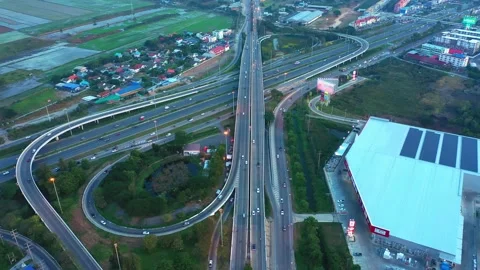 Time lapse 4K of aerial view of Bangkok City skyline Stock Footage 230604041