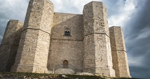 Time lapse 4k, Castel del Monte, Apulia Italy Video stock 163826125