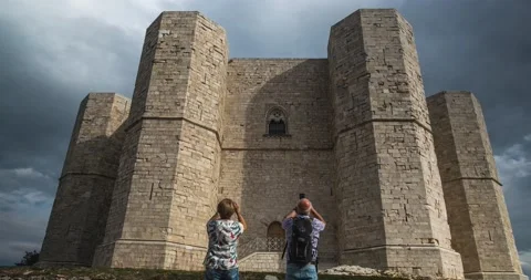 Time lapse 4k, Castel del Monte, Apulia Italy Video stock 163840741