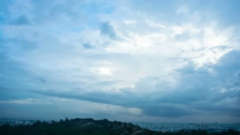 Time-lapse 4k, dark rain clouds sky Stock Footage 99926041