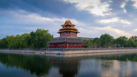 Time lapse 4k Video. Forbidden city in Beijing viewed from Jinshan Park Stock Footage 119278668