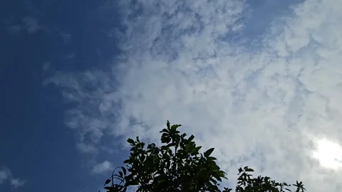 Time-lapse 4k video moving clouds in blue sky Video stock 246901142