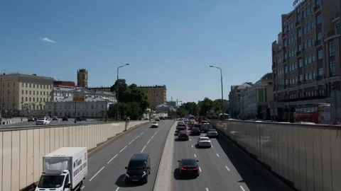 Time-lapse 4K video of traffic on the Boulevard Ring. Stock Footage 312353879