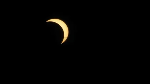 Time lapse, 50x, pan, partial solar eclipse, Melbeck, Samtgemeinde Ilmenau, Stock Footage 342189658