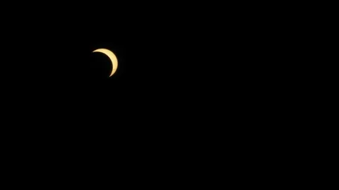 Time lapse, 50x, partial solar eclipse, Melbeck, Samtgemeinde Ilmenau, Lower Stock Footage 342189686