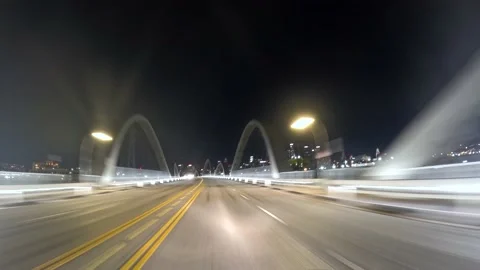 Time Lapse On 6th Street Bridge In Downtown Los Angeles Stock Footage 234493647