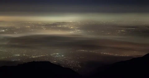 Time-Lapse Above the Clouds of Los Angeles Stock Footage 41715312