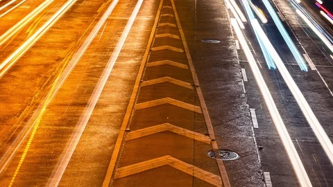 TIME LAPSE: Abstract Traffic to Night in THAILAND Stock Footage 107130782