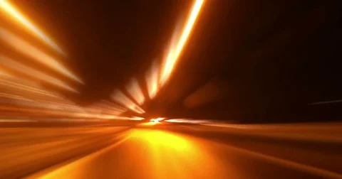 Time-lapse acceleration speed motion car on night road Stock Footage